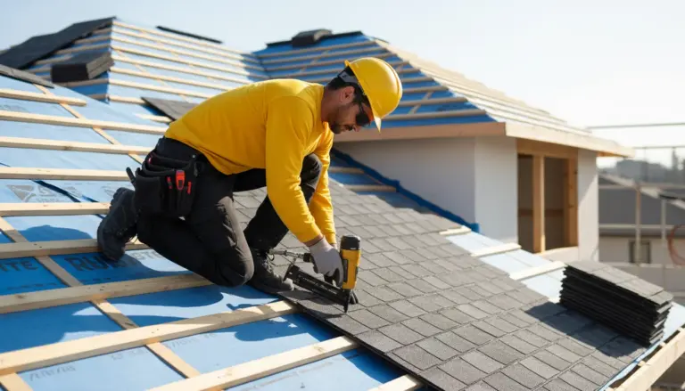 Asphalt shingle installation in Evansville, IN 